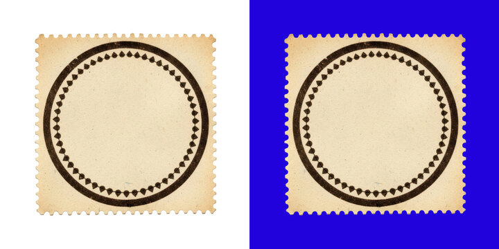 Vintage blank postage stamp transparent png