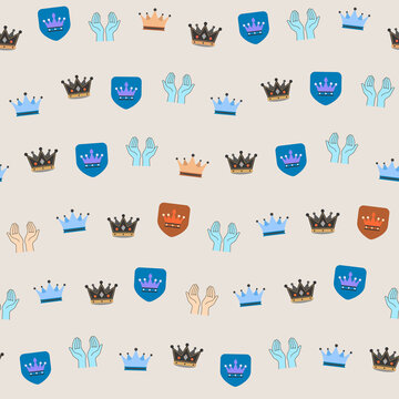 Crowns and Hands Pattern