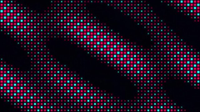 Cybernetic Telemetry Data Matrix Red Cyan Nodes Futuristic Technology Loop