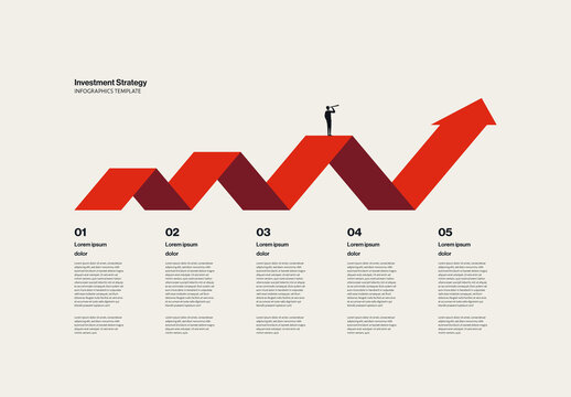 Investment Strategy Business Infographic Template Minimal Illustration