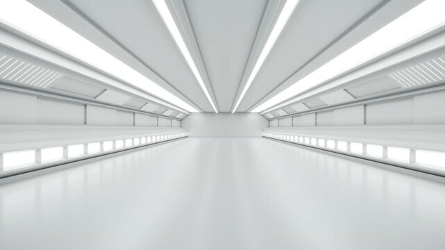 Abstract Futuristic empty floor and room Sci-Fi Corridor With light for showcase, room ,interior Modern Future white floor and wall background. technology interior concept.3d render