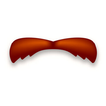 Mustache icon in classic style. Hipster, barber, retro, vintage facial hair symbol for logo, branding, poster, sticker, fashion, barbershop and design projects. Vector illustration