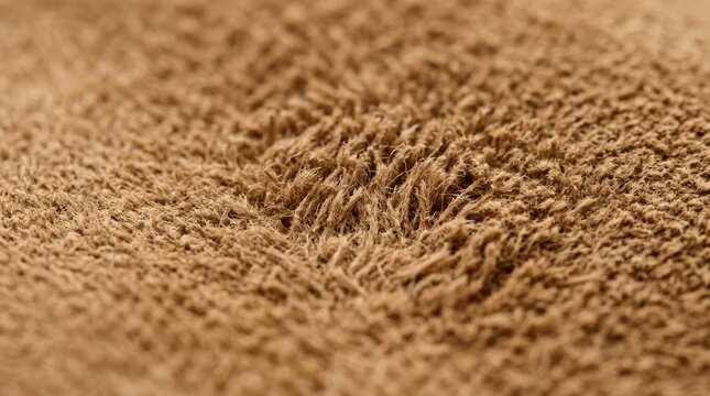 Macro shot of soft brown suede fabric texture. Napped leather surface detail