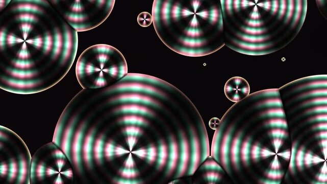 Polymer Spherulites with Maltese Cross Growing under Crossed Polars Birefringence Microscopy Seamless Loop in rich pink tones