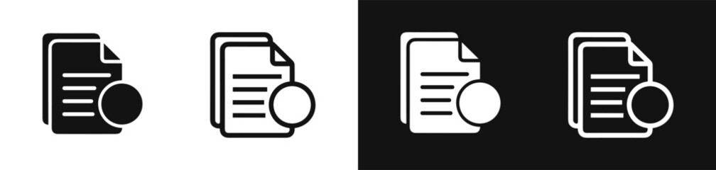Fototapeta premium Document file icon set with circle