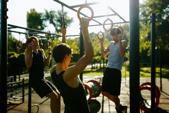 Group of young athletes committed to a healthy active outdoor lifestyle.