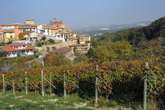 Barolo Castle and village in Langhe Piedmont Italy