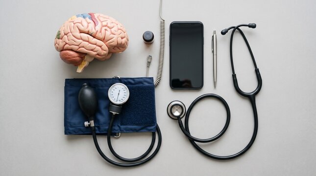 Stroke Recognition and Emergency Response Concept with Brain Model and Medical Equipment