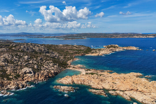 Spiagga di Punta Crucitta rocky coastline and mediterranean sea