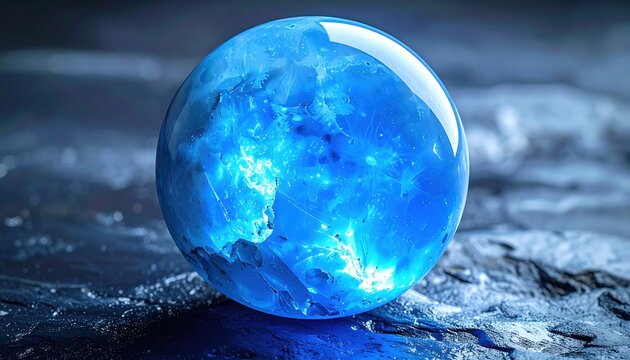 Moonstone cabochon with glowing blue sheen and polished gemstone texture
