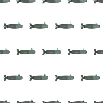 Military Livery Submarine Unmanned Vessel Seamless Pattern