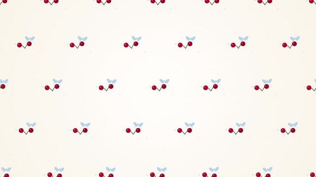 Seamless pattern background featuring cute red cherries with light blue leaves cherry pattern fruit background seamless texture fresh fruit food illustration