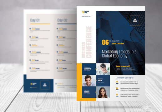Conference Agenda and Program Flyer Template