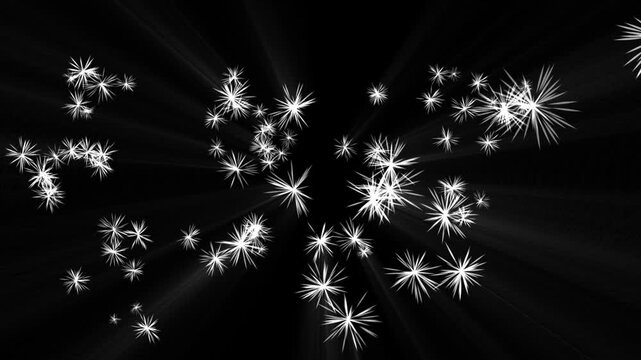 White Sparkling Burst Particles Motion Graphic