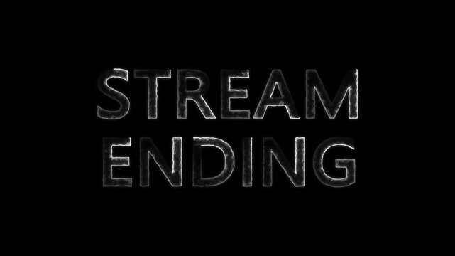 Energy seamless stream ending, neon line animation on a black background