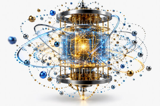 AI Generated Quantum Computing Core with Atomic Particle Rings
