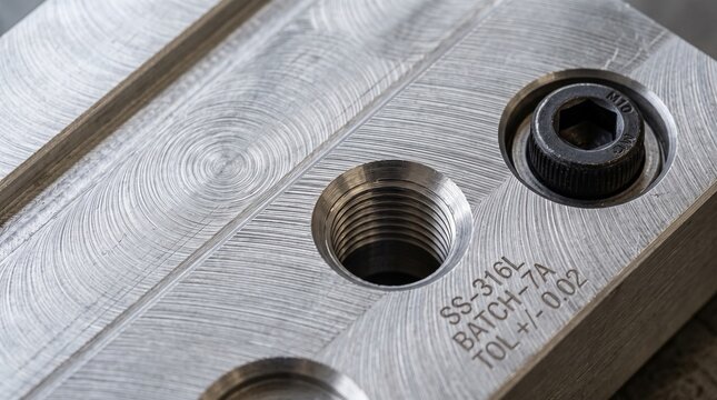 A close up shot of a metallic surface with industrial texture