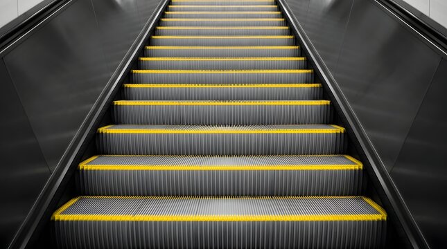 Modern Escalator Steps Repeating Pattern.