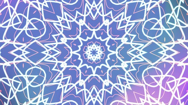 Web design, posters, and digital projects, featuring white geometric radial mandala overlay patterns in soft blue and purple shades. Creative and modern abstract background.