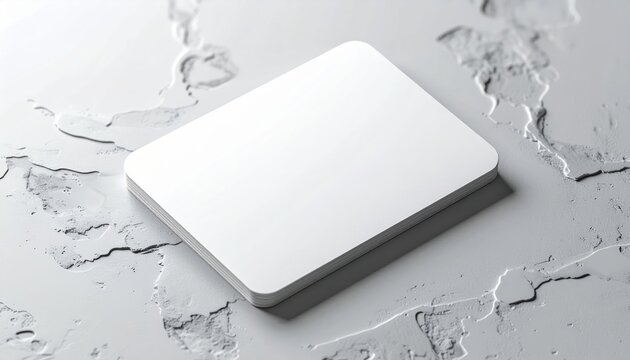 White card with one rounded corner for modern label and stationery mockups