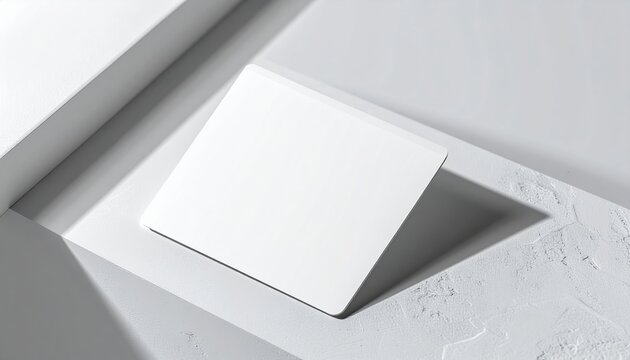 White card with one rounded corner for modern label and stationery mockups