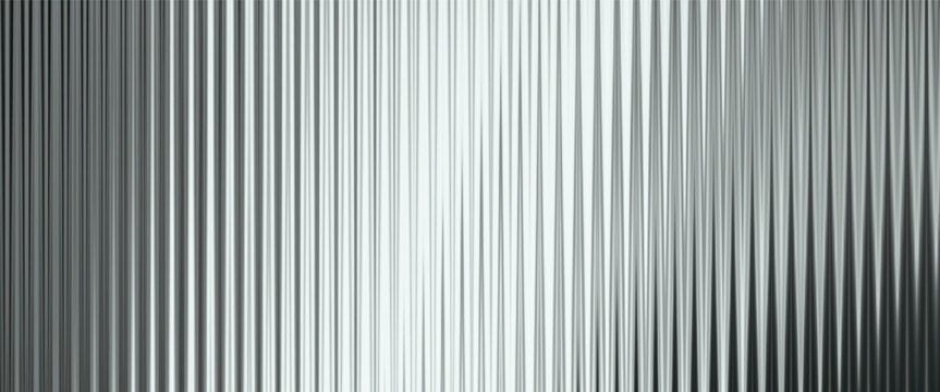 Abstract silver metallic texture with ribbed effect and glossy reflections. Modern striped background.