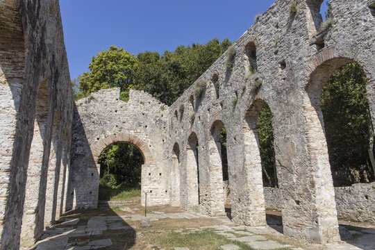 Basilica, Roman ruined city of Butrint, Albania