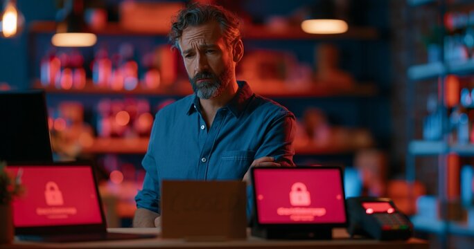 Man worried about data security breach