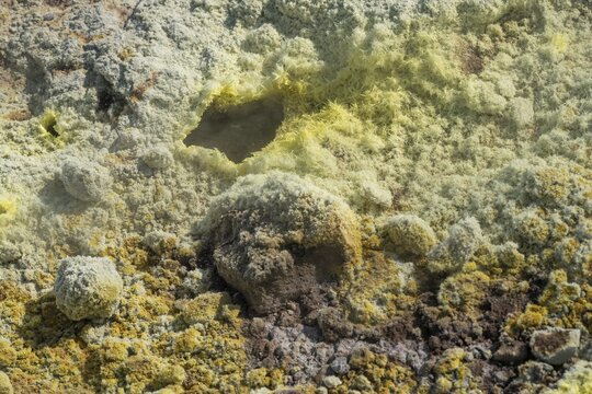 Sulphur, Vulcano, Aeolian or Lipari Islands, Sicily, Southern Italy, Italy