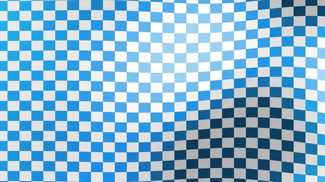Abstract blue and white checkered waving pattern background