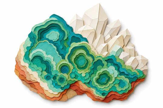 Blue green chrysocolla crust on quartz