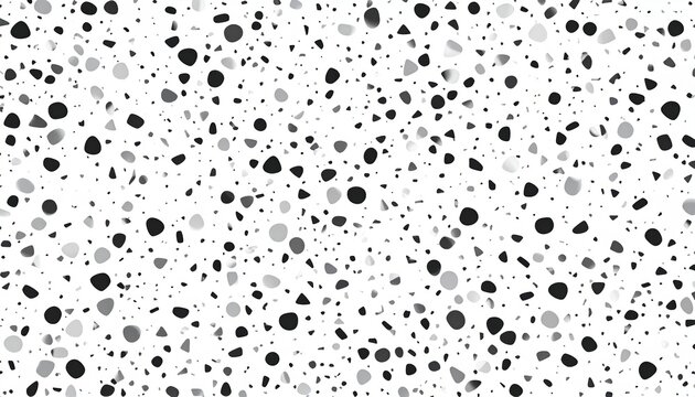 Round black and white terrazzo marble tile with decorative stone chips