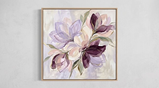 Abstract floral painting
