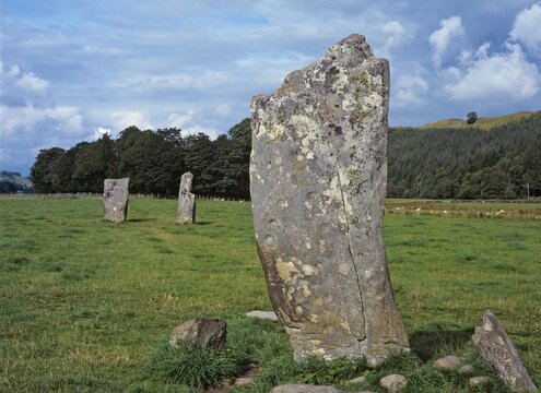 Temple wood stone circle, standing stones, Kilmartin, Scotland, United Kingdom, Europe