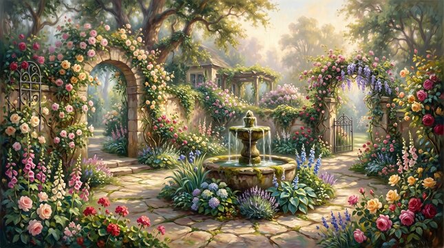 Enchanted Garden Painting