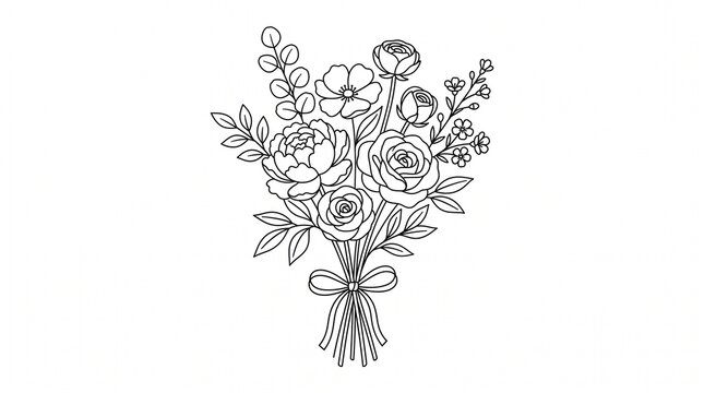 Floral bouquet line