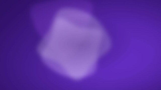 A blurry purple glowing form gently pulsates and drifts through a dark, hazy violet space, creating an ethereal and atmospheric visual journey.