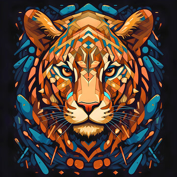 tiger head vector