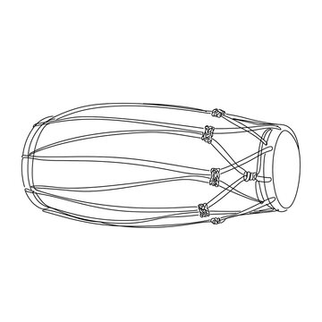 Wireframe 3D Model white background.