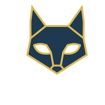 Geometric fox head logo