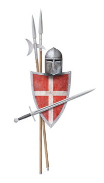 knight's armor isolated on white