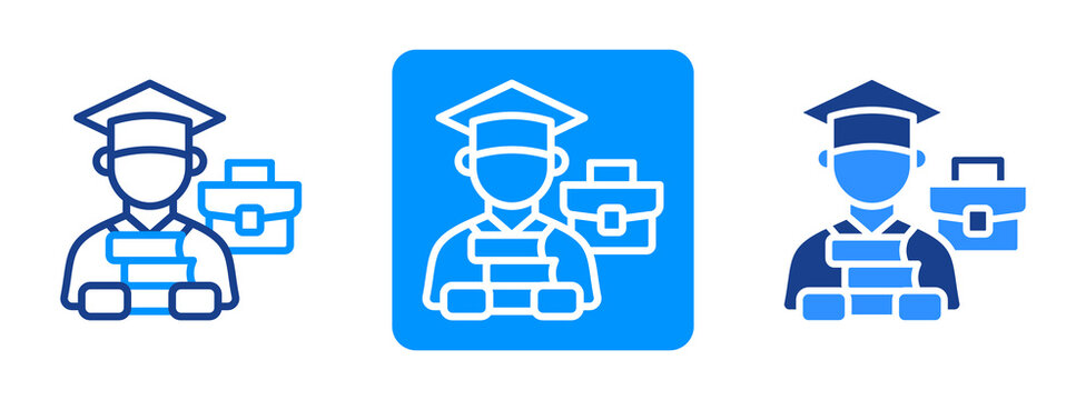 Traineeship Icon In Dual Tone Style