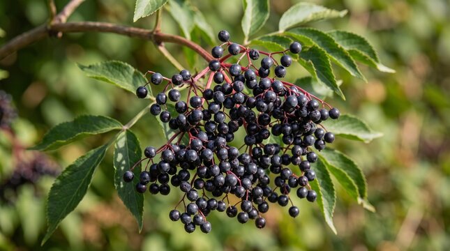 Elderberry cluster plant