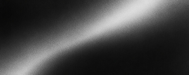 Fototapeta premium Abstract diagonal beam of bright white light on dark textured background