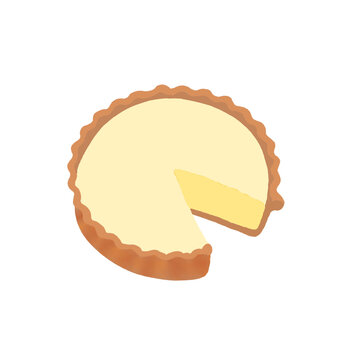 vector illustration of a slice of bread cheesecake pai