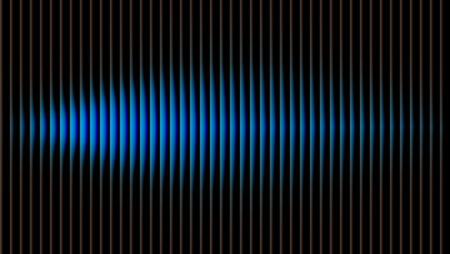 Sound waves radiate from a central point illustration