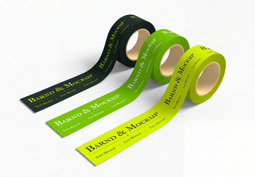 Adhesive Tape Roll Mockup Set