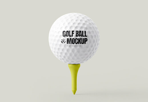 Golf Ball Mockup on Tee