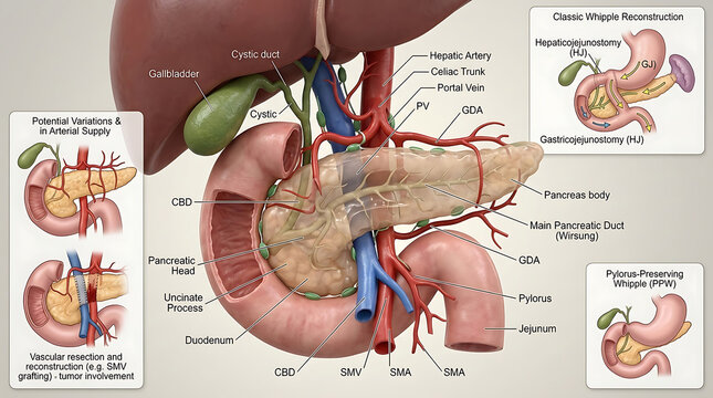 3D Photorealistic Complete Human Surgical Pancreatic Anatomy for Whipple Procedure with Vascular Relationships