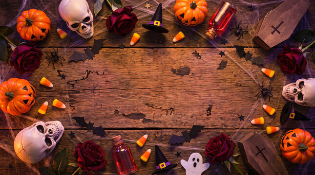 Halloween frame with space for text